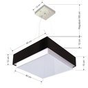 Ver imagem 2 de Lustre para Sala de Jantar Vivare Md-4403 Cúpula em Tecido 45x45cm Cor Preto Bivolt