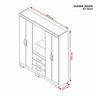 Guarda-Roupa Roupeiro Notavel Nt 5015 4 Portas 3 Gavetas - Nt5015 - 2