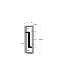 Nicho Mdf com Prateleira Z Decorativo B3 Móveis:branco/preto - 2