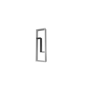Nicho Mdf com Prateleira Z Decorativo B3 Móveis:branco/preto