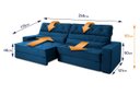 Ver imagem 3 de Sofá Retrátil Reclinável 250cm Albany Suede Velut com Molas Ensacadas - King House