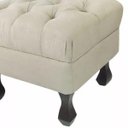Ver imagem 4 de Puff Retrô Luis XV Capitonê Bege