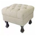 Ver imagem 1 de Puff Retrô Luis XV Capitonê Bege