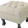 Puff Retrô Luis XV Capitonê Bege - 3