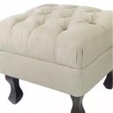 Ver imagem 3 de Puff Retrô Luis XV Capitonê Bege