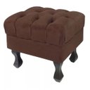 Ver imagem 1 de Puff Retrô Luis XV Capitonê Marrom