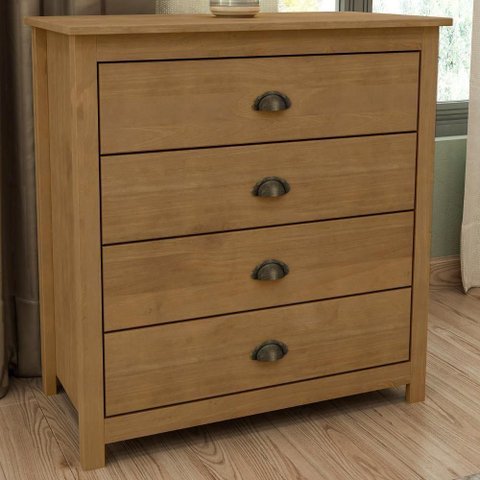 Cômoda para Quarto 80cm com 4 Gavetas Lázio Freijó F07 - Mpozenato