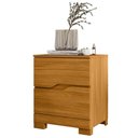 Ver imagem 1 de Mesa Cabeceira para Quarto 51cm 2 Gavetas Athenas Cinamomo Z17 - Mpozenato