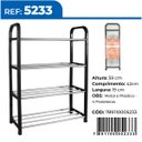 Ver imagem 2 de Sapateira Estante Calçados 4 Prateleiras Desmontável 59 cm