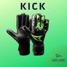 Luva Three Stars Kick Goleiro Profissional - Preto - M - 5