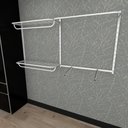 Ver imagem 2 de Kit para Closet com 9 Peças Regulável 200x100cm Cor Branco Modelo Clst1b231