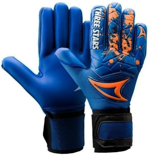 Luva Three Stars Kick Goleiro Profissional - Azul - M - 1