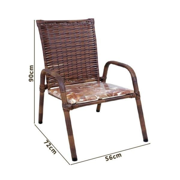 Kit 2 Cadeiras De Junco Almofadado Para Varanda - 4