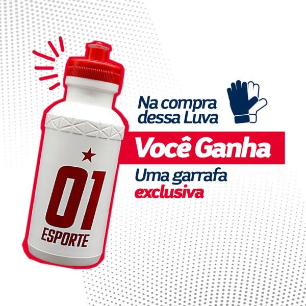 Luva Three Stars Kick Goleiro Profissional - Vermelho - G - 4