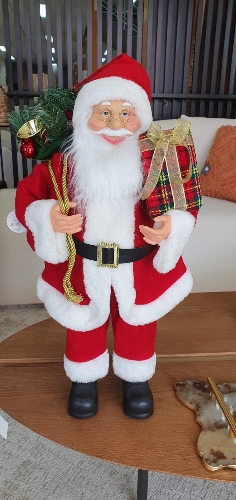 Papai Noel Tradicional com Saco de Presente - 60cm