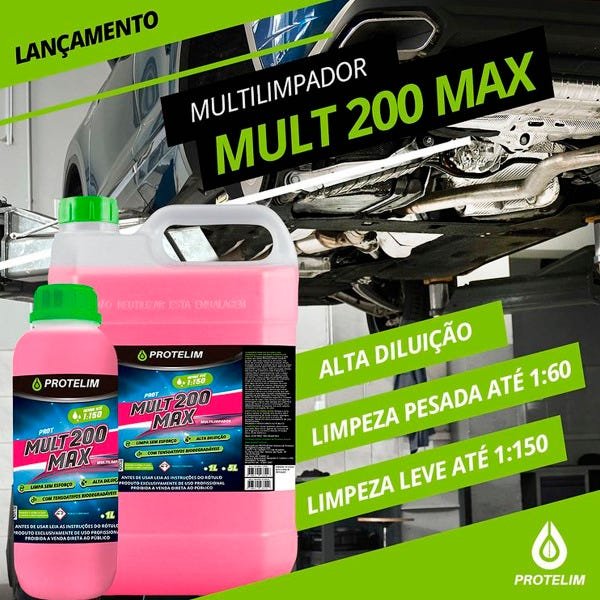 Prot Mult200 Max Desengraxante Alcalino Limpador Multiuso 5L - 3