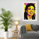 Ver imagem 2 de Quadro Michael Jackson Cartoon 60x48cm:madeira Preta