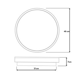 Plafon Vega 30w Branco 40cm - GMH - 2