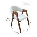 Ver imagem 6 de Kit 2un. Cadeira Rafaela Estofada em Madeira Maciça Capuccino Boucle Marfim