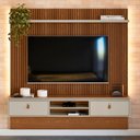 Ver imagem 5 de Painel Home para TV 75 Polegadas Authentique Freijó/Off White 180cm Linea Brasil