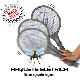 Raquete Elétrica Mata Insetos Recarregável - 4