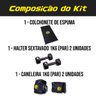 Kit Colchonete espuma + Halter sevado 1kg + Caneleira de peso 1kg - 2