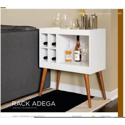 Rack Adega Estante para Vinhos e Whisky - Branco - 3