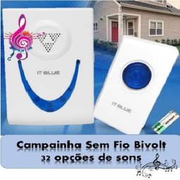 Campainha sem Fio Casa Escritório Escola Bivolt 32 Toques - 4