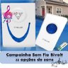 Campainha sem Fio Casa Escritório Escola Bivolt 32 Toques - 4