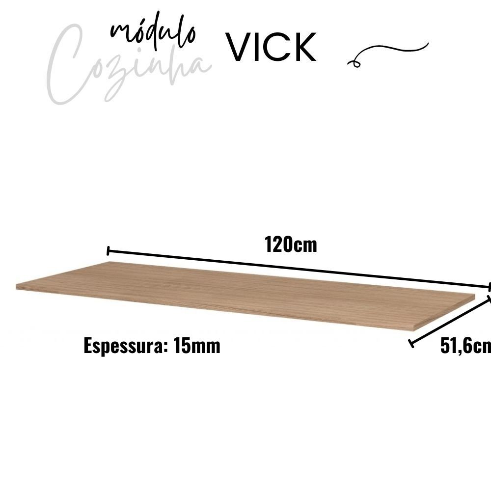 Comprar Cozinha Completa Modulada de Canto com Tampo Vick 9 Peças