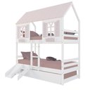 Ver imagem 2 de Treliche Casinha Bela Kit Escada/escorregador - Madeira Maciça Branco/rosa | Housin