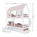 Ver imagem 3 de Treliche Casinha Bela Kit Escada/escorregador - Madeira Maciça Branco/rosa | Housin
