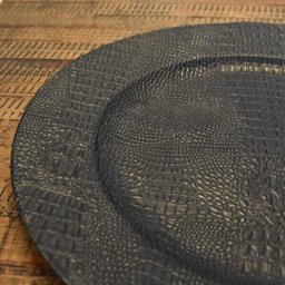 Sousplat de Plástico Croco Preto - 4