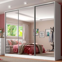 Guarda-roupa Casal 100% Mdf Madesa Royale 3 Portas de Correr com Espelho - 2