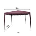 Ver imagem 2 de Tenda Gazebo Articulada 3x3 M com 2 Paredes Bordo Alumínio Barraca Praia Camping Sanfonada Bolsa Imp