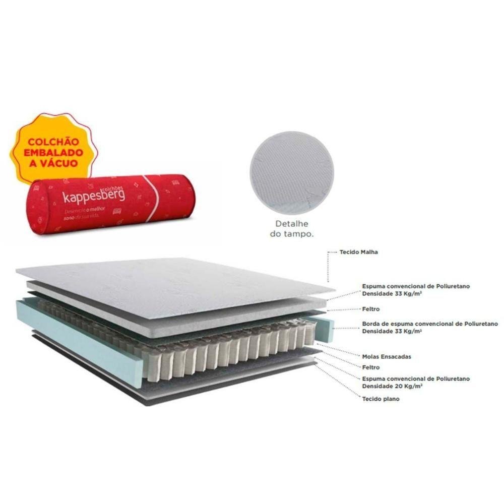 Colchão Casal Molas Ensacadas Master Pocket Comfort Roll (138x188x28) - 5