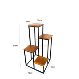Suporte estante floreira em ferro decorativa para sala quarto jardim objeto de decoração enfeite - 2