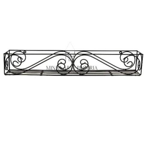 jardineira floreira design 150 x20x15 cm ferro suporte parede janela decoração arte suporte