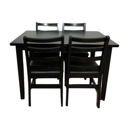 Conjunto Fixo Mesa 120x80 com 4 Cadeiras Estofadas Premium Cor:preto - 6