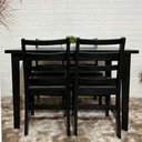 Ver imagem 1 de Conjunto Fixo Mesa 120x80 com 4 Cadeiras Estofadas Premium Cor:preto