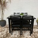 Ver imagem 2 de Conjunto Fixo Mesa 120x80 com 4 Cadeiras Estofadas Premium Cor:preto