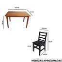 Ver imagem 7 de Conjunto Fixo Mesa 120x80 com 4 Cadeiras Estofadas Premium Cor:preto