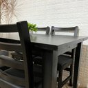 Ver imagem 4 de Conjunto Fixo Mesa 120x80 com 4 Cadeiras Estofadas Premium Cor:preto