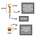 Ver imagem 2 de Kit Varão para Cortina 3,0 Metros 19mm Cerejeira