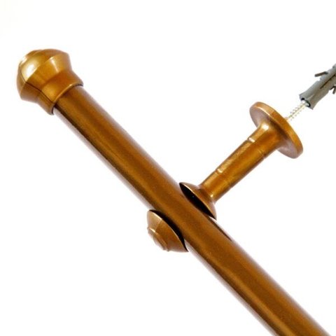 Kit Varão para Cortina 3,0 Metros 19mm Ouro Velho