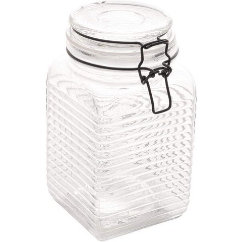 Pote Herm&eacute;tico de Vidro Borossilicato C/metal Preto 10x19cm