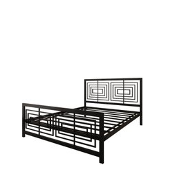 Cama Casal Robusta Aço Ferro Tamanho Padrão 138cmx188cm Cor Preto Estilo Industrial Ca-06 - 2