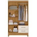 Ver imagem 4 de Guarda Roupa Solteiro Chile 4 Portas Freijó Off White Moval