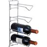 5 Adegas de Parede Suspensas 23x9x40cm Masutti Porta Garrafas de Vinho Aramado Cromado - 1