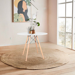 Mesa Eiffel Eames 90cm Redonda Mdf Pés Palito Sofisticada e Elegante - 2